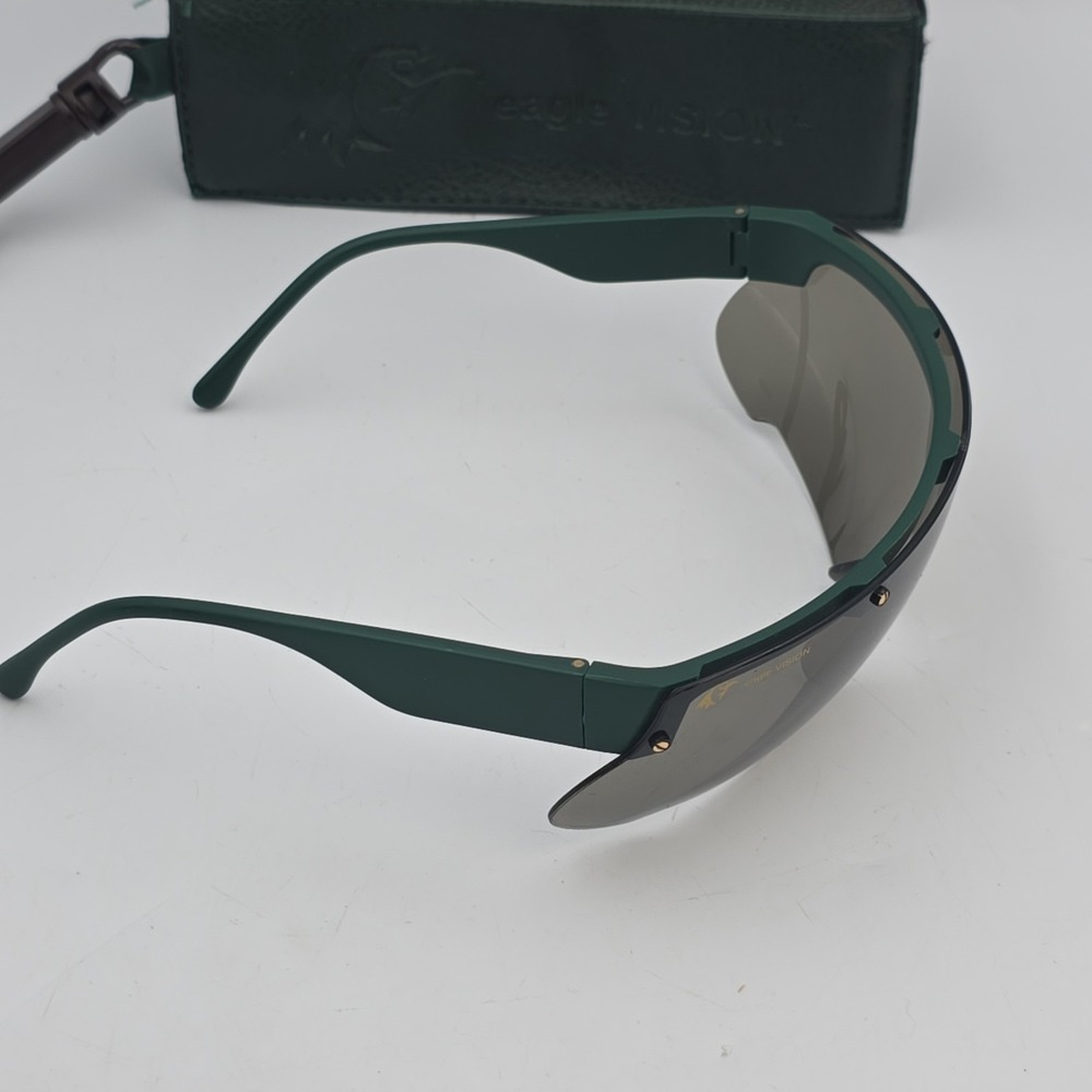 RARE Vintage Bolle Eagle Vision Sunglasses Jaguar Green Frames With Case - Picture 7 of 10